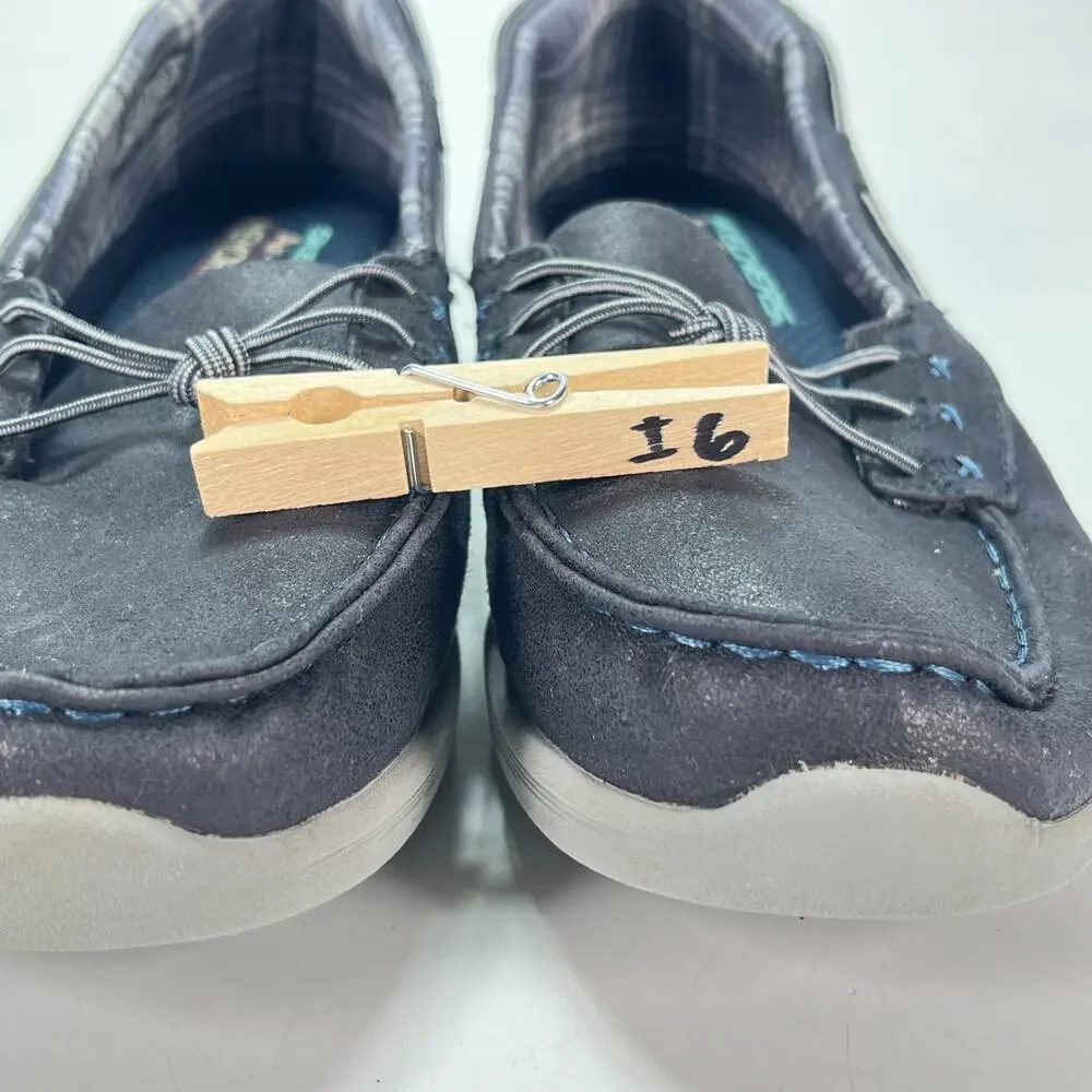 Skechers Arya Sail Me Navy Slip On Boat Loafers Shoes 23763 Women's Size 7.5